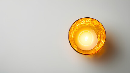 Beautiful fire lamp on the table, background
