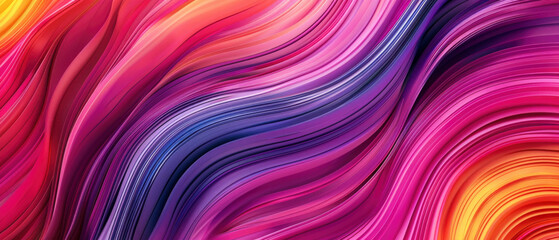 Fototapeta premium Abstract texture wall with colorful waves and curves of silk textile fabric, for web design, background texture, business
