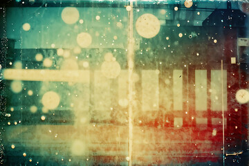 Obraz premium Abstract film texture background with heavy grain, dust and light leak. Vintage distressed old photo light leaks, film grain, dust and scratches texture overlay. grunge 