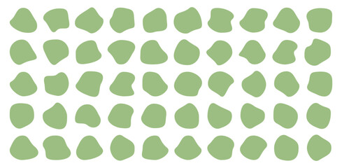 Organic green blobs set icon. Abstract fluid black blob shape vector set. Modern liquid irregular blob shape elements graphic flat style. 