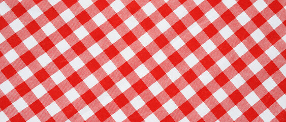 red white plaid tablecloth background