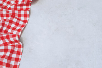 Obraz premium red white plaid tablecloth background
