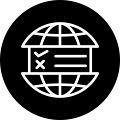 Webbased Exams Vector Line White Circle Black