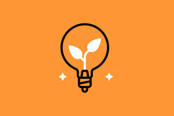 green energy  illustration in flat style design. Vector illustration and icon.	