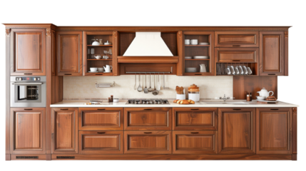 Kitchen cabinet on transparent background