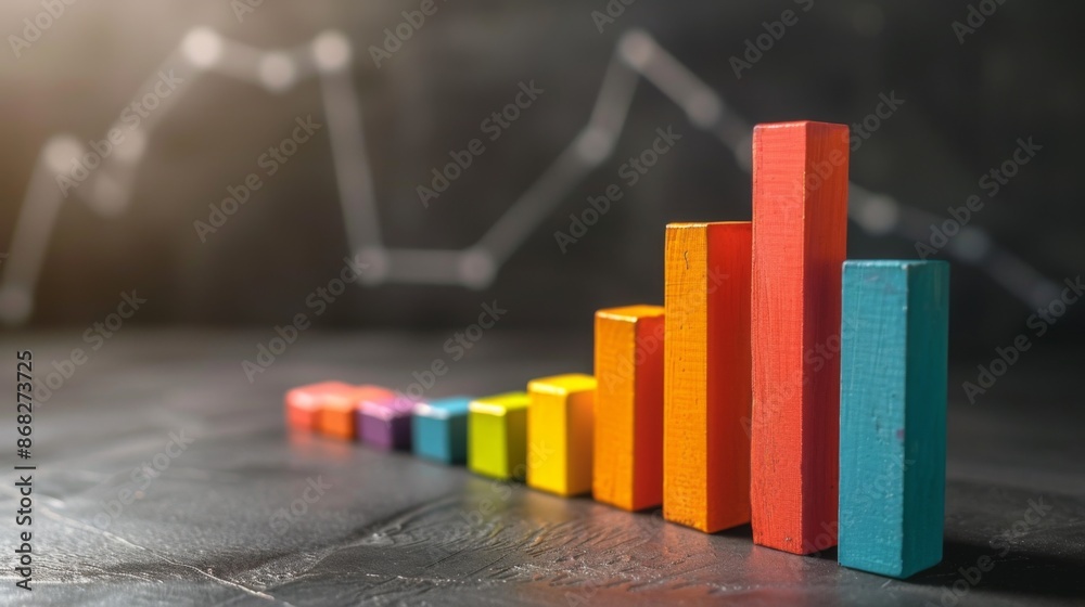 Aufkleber a bar graph showing sales performance over several quarters, used in a business review meeting.