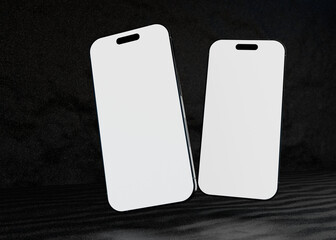 Smartphone mockup floating