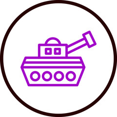 Tank Vector  Line Purple Circle Black