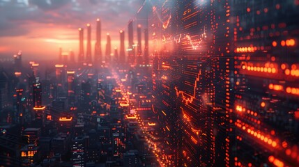 Futuristic AI Algorithm Making Real-Time Trading Decisions in a Volatile Market