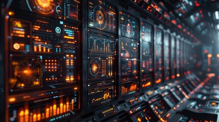 Futuristic AI Algorithm Making Real-Time Trading Decisions in a Volatile Market