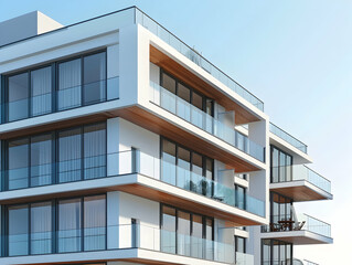 Obraz premium New luxury residential buildings, stylish office building, Premium Apartments and flat building, City building