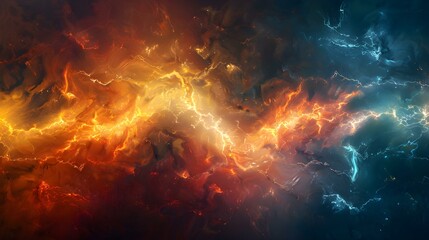 Fototapeta premium Zigzag patterns in a lightning bolt with a clouds, design background.