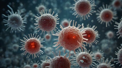 Fototapeta premium White blood cells are cells of the immune system that protect the body from both pathogens and foreign substances.