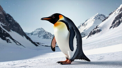 Fototapeta premium emperor penguin in polar regions