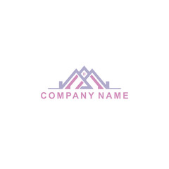 real-estate logo design with soft color