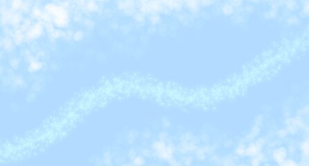 Soft blue background with a wave of sparkling white lights, creating a dreamy and serene atmosphere. Perfect for winter themes, holiday cards, and decorative designs. 