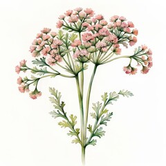 A parsley watercolor illustration on white background.