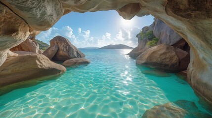 Surreal Sunset at The Baths, Virgin Gorda: Nature's Sculpted Beauty