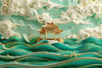 Fototapeta premium chinese dragon statue