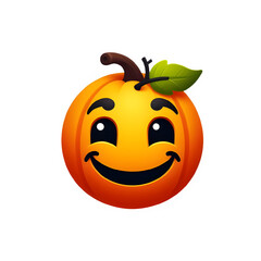 Fototapeta premium halloween pumpkin 3D emoji isolated on transparent background
