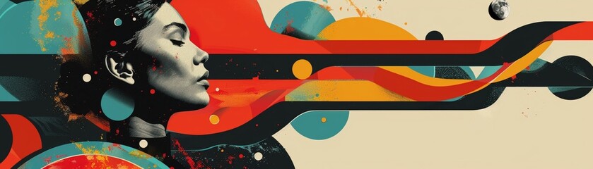 Obraz premium Timeless icons from the golden age of cinema, vintage posters, old school music, retro patterns, retro aesthetics, vintage textures, illustration