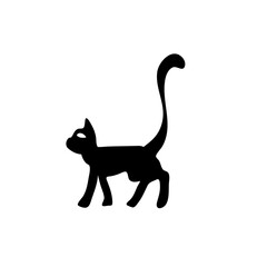Halloween black cat illustration 