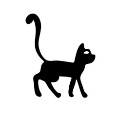 Halloween black cat illustration 