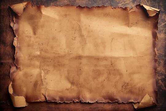 Vintage parchment paper on old wood background
