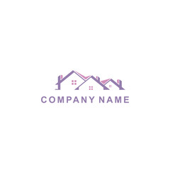 real-estate logo design with soft color