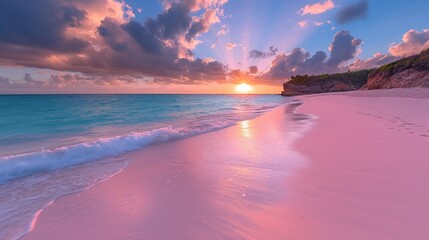 Horseshoe Bay Bermuda Pink Sand Paradise at Sunset