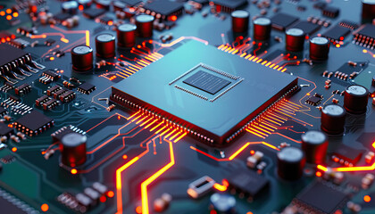 CPUs are the silent jugglers of digital tasks, multitasking with seamless efficiency: Illustrate a CPU juggling multiple tasks, symbolizing its ability to handle complex computations and operations si