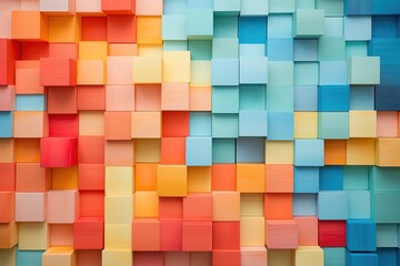 Fototapeta premium Geometric image with cubes, 3D illustration to use as a background or other.