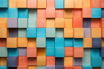 Geometric image with cubes, 3D illustration to use as a background or other.