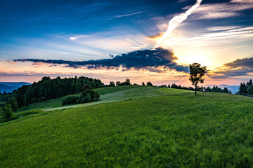 Beskid Sądecki, wiosna, widok z drona © Maciej G. Szling