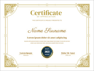 Clean and Professional Certificate Template with Abstract Geometric Texture