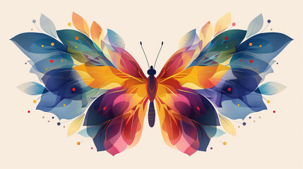 Colorful Butterflies in Flight