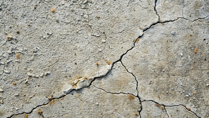 Obraz premium Cracked Concrete Wall background stock photo. Cracked concrete texture closeup. Abstract cement background. Old concrete cement with cracks and natural destruction from time and weather conditions.