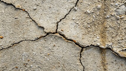 Obraz premium Cracked Concrete Wall background stock photo. Cracked concrete texture closeup. Abstract cement background. Old concrete cement with cracks and natural destruction from time and weather conditions.