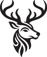 Naklejka premium new style deer head animal silhouette like the logo vector