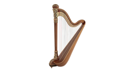 Harp on transparent background