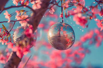 Obraz premium spring time disco ball