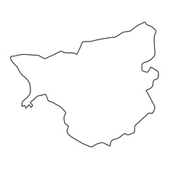 Fiorentino castelli map, administrative division of San Marino. Vector illustration.