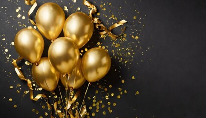 gold balloons, confetti, exclusive backdrop perfect for a special event  ver 8