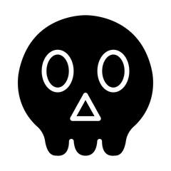 Skull Vector Glyph Icon Design