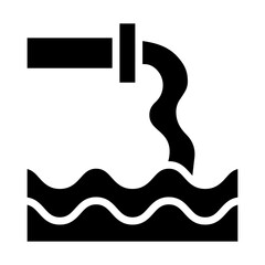 Sewage Pipe Vector Glyph Icon Design