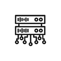 Collection of Web Hosting outline icons.