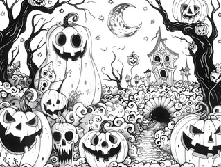 Halloween, Colouring in Page