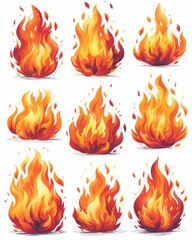 Abstract Fire Flame Illustration