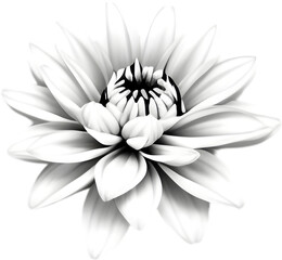 Delicate white dahlia blooms enchant with pristine petals. 