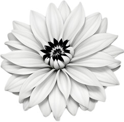 Fototapeta premium Delicate white dahlia blooms enchant with pristine petals. 